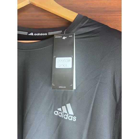 Adidas Climalite Black 2XL Men's Athletic Athleisure Tee Shirt New With Tags - Picture 5 of 6